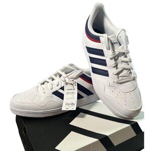 Adidas Hoops 4.0 Shoes Mens Size 11.5 White Navy Red Low Top Sneaker NEW JQ9986